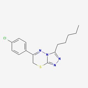 6-(4-Chloro-phenyl)-3-pentyl-7H-(1,2,4)triazolo(3,4-b)(1,3,4)thiadiazine