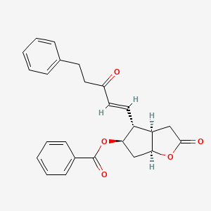 molecular formula C25H24O5 B1291859 (3aR,4R,5R,6aS)-2-Oxo-4-((E)-3-oxo-5-phenylpent-1-en-1-yl)hexahydro-2H-cyclopenta[b]furan-5-yl benzoate CAS No. 55076-60-3