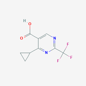 molecular formula C9H7F3N2O2 B1291860 4-Cyclopropyl-2-(trifluoromethyl)pyrimidine-5-carboxylic acid CAS No. 914201-19-7