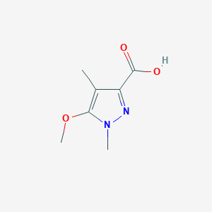 molecular formula C7H10N2O3 B12918629 5-Methoxy-1,4-dimethyl-1H-pyrazole-3-carboxylic acid 