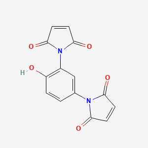 molecular formula C14H8N2O5 B12918633 1-[3-(2,5-Dioxopyrrol-1-yl)-4-hydroxyphenyl]pyrrole-2,5-dione CAS No. 6344-27-0