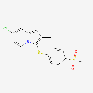 7-Chloro-3-{[4-(methanesulfonyl)phenyl]sulfanyl}-2-methylindolizine