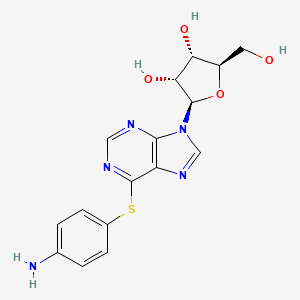 (2R,3R,4S,5R)-2-[6-(4-aminophenyl)sulfanylpurin-9-yl]-5-(hydroxymethyl)oxolane-3,4-diol