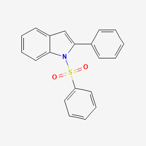 molecular formula C20H15NO2S B12918668 1H-Indole, 2-phenyl-1-(phenylsulfonyl)- CAS No. 114650-12-3