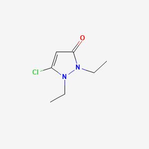 molecular formula C7H11ClN2O B12918674 5-chloro-1,2-diethyl-1H-pyrazol-3(2H)-one CAS No. 916146-91-3