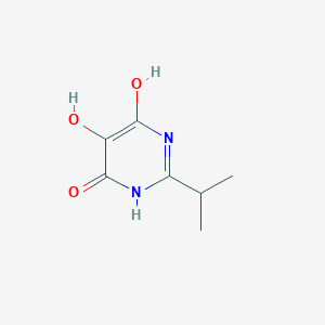 molecular formula C7H10N2O3 B12918679 5,6-Dihydroxy-2-(propan-2-yl)pyrimidin-4(3H)-one CAS No. 57116-67-3