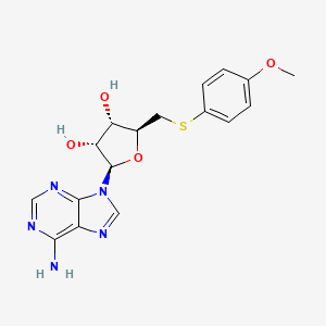 (2R,3R,4S,5S)-2-(6-Amino-9H-purin-9-yl)-5-(((4-methoxyphenyl)thio)methyl)tetrahydrofuran-3,4-diol