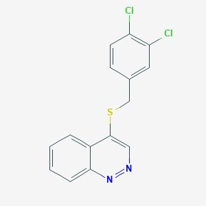 molecular formula C15H10Cl2N2S B12918695 4-[(3,4-Dichlorobenzyl)sulfanyl]cinnoline CAS No. 7147-20-8