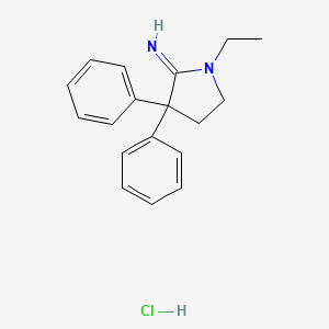 1-Ethyl-3,3-diphenylpyrrolidin-2-imine hydrochloride