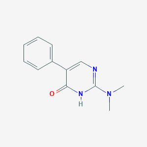 molecular formula C12H13N3O B12918717 2-(Dimethylamino)-5-phenylpyrimidin-4(3H)-one CAS No. 65942-56-5