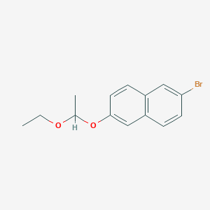 molecular formula C14H15BrO2 B1291872 2-Bromo-6-(1-ethoxyethoxy)naphthalene CAS No. 142524-71-8
