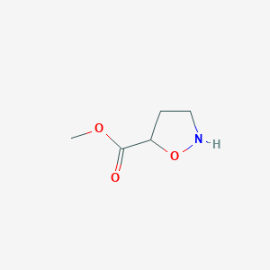 molecular formula C5H9NO3 B12918723 5-Isoxazolidinecarboxylic acid, methyl ester CAS No. 15166-59-3