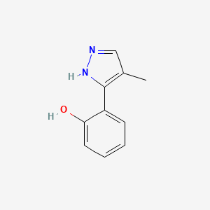 molecular formula C10H10N2O B12918751 2-(4-Methyl-1H-pyrazol-3-yl)phenol CAS No. 94268-36-7