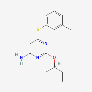 2-sec-Butoxy-6-m-tolylsulfanyl-pyrimidin-4-ylamine