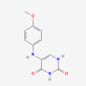 molecular formula C11H11N3O3 B12918849 5-((4-Methoxyphenyl)amino)pyrimidine-2,4(1H,3H)-dione CAS No. 4878-54-0