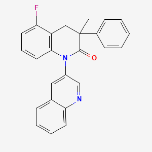 molecular formula C25H19FN2O B12918865 5-Fluoro-3-methyl-3-phenyl-3,4-dihydro-2H-[1,3'-biquinolin]-2-one CAS No. 918645-88-2