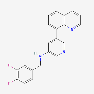 molecular formula C21H15F2N3 B12918881 N-[(3,4-Difluorophenyl)methyl]-5-(quinolin-8-yl)pyridin-3-amine CAS No. 920529-87-9