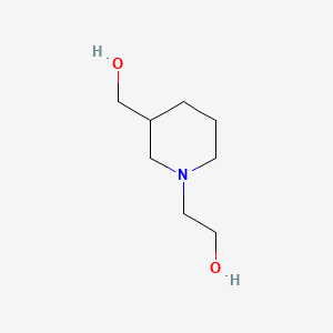 molecular formula C8H17NO2 B12918917 3-(Hydroxymethyl)piperidine-1-ethanol CAS No. 94231-64-8