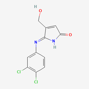 molecular formula C11H8Cl2N2O2 B12918952 5-(3,4-Dichloroanilino)-4-(hydroxymethyl)-2H-pyrrol-2-one CAS No. 61610-36-4