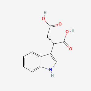 molecular formula C12H11NO4 B12919002 Butanedioic acid, 1H-indol-3-yl-, (2S)- CAS No. 330939-19-0