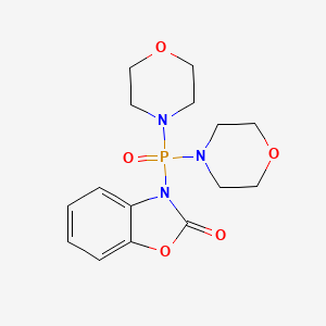 molecular formula C15H20N3O5P B12919009 3-(Di(4-morpholinyl)phosphoryl)-1,3-benzoxazol-2(3H)-one CAS No. 59349-95-0