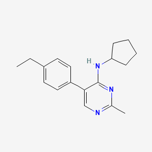 N-cyclopentyl-5-(4-ethylphenyl)-2-methylpyrimidin-4-amine