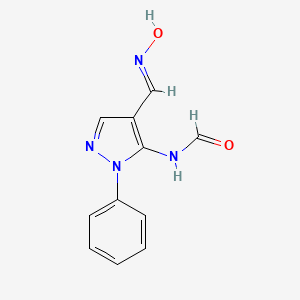 N-[4-[(E)-hydroxyiminomethyl]-2-phenylpyrazol-3-yl]formamide