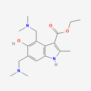 ethyl 4,6-bis(dimethylaminomethyl)-5-hydroxy-2-methyl-1H-indole-3-carboxylate