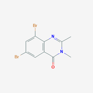 molecular formula C10H8Br2N2O B12919103 6,8-Dibromo-2,3-dimethylquinazolin-4(3H)-one CAS No. 86993-61-5