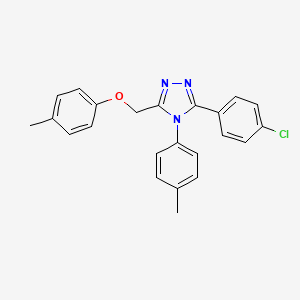 4H-1,2,4-Triazole, 3-(4-chlorophenyl)-5-((4-methylphenoxy)methyl)-4-(4-methylphenyl)-