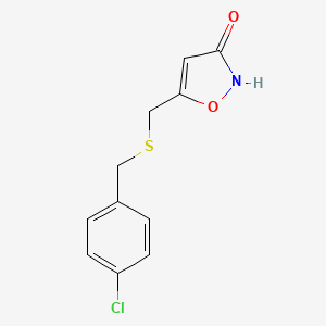 5-({[(4-Chlorophenyl)methyl]sulfanyl}methyl)-1,2-oxazol-3(2H)-one