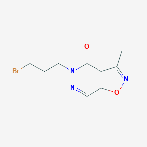 molecular formula C9H10BrN3O2 B12919129 5-(3-Bromopropyl)-3-methyl[1,2]oxazolo[4,5-d]pyridazin-4(5H)-one CAS No. 923569-63-5