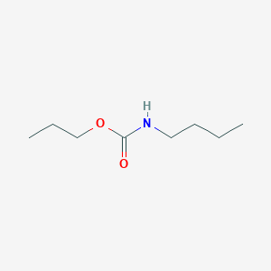 molecular formula C8H17NO2 B12919139 Carbamic acid, butyl-, propyl ester CAS No. 100823-18-5