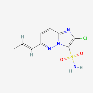 2-Chloro-6-(prop-1-en-1-yl)imidazo[1,2-b]pyridazine-3-sulfonamide