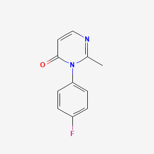 molecular formula C11H9FN2O B12919145 3-(4-Fluorophenyl)-2-methyl-4(3H)-pyrimidinone CAS No. 87356-53-4