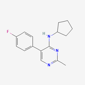 n-Cyclopentyl-5-(4-fluorophenyl)-2-methylpyrimidin-4-amine