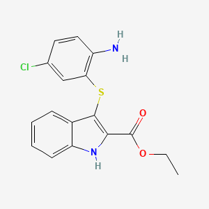 Ethyl 3-[(2-amino-5-chlorophenyl)sulfanyl]-1h-indole-2-carboxylate