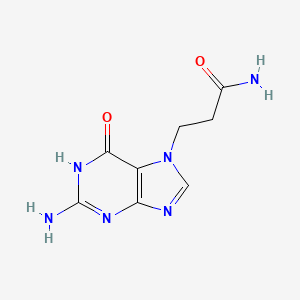 molecular formula C8H10N6O2 B12919208 3-(2-Amino-6-oxo-3,6-dihydro-7H-purin-7-yl)propanamide CAS No. 98287-31-1