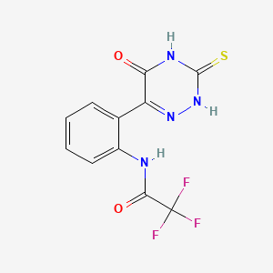 Acetamide, 2,2,2-trifluoro-N-(2-(2,3,4,5-tetrahydro-5-oxo-3-thioxo-1,2,4-triazin-6-yl)phenyl)-