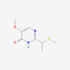 molecular formula C8H12N2O2S B12919214 5-Methoxy-2-[1-(methylsulfanyl)ethyl]pyrimidin-4(3H)-one CAS No. 88570-33-6