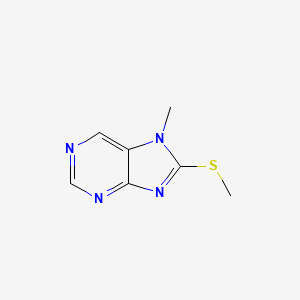 molecular formula C7H8N4S B12919263 7H-Purine, 7-methyl-8-(methylthio)- CAS No. 55286-09-4