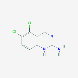 molecular formula C8H7Cl2N3 B129193 2-氨基-5,6-二氯-3,4-二氢喹唑啉 CAS No. 444904-63-6