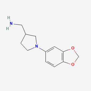 molecular formula C12H16N2O2 B1291931 [1-(2H-1,3-benzodioxol-5-yl)pyrrolidin-3-yl]methanamine 