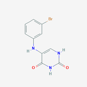 molecular formula C10H8BrN3O2 B12919397 5-[(3-Bromophenyl)amino]pyrimidine-2,4(1h,3h)-dione CAS No. 4878-51-7