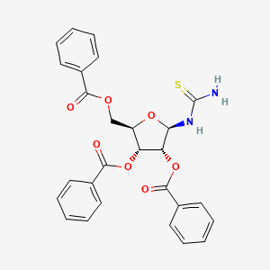 (2R,3R,4R,5R)-2-((Benzoyloxy)methyl)-5-thioureidotetrahydrofuran-3,4-diyl dibenzoate