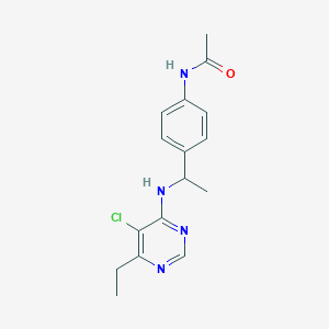 molecular formula C16H19ClN4O B12919452 N-(4-(1-((5-Chloro-6-ethylpyrimidin-4-yl)amino)ethyl)phenyl)acetamide CAS No. 921604-26-4