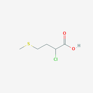 molecular formula C5H9ClO2S B12919468 2-Chloro-4-(methylthio)butanoic acid 