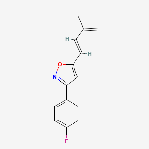 (E)-3-(4-Fluorophenyl)-5-(3-methylbuta-1,3-dien-1-yl)isoxazole