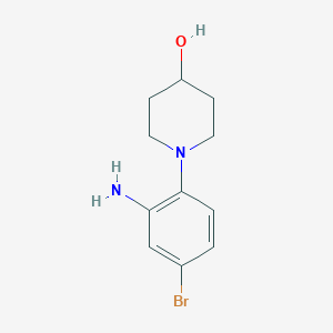 molecular formula C11H15BrN2O B1291948 1-(2-氨基-4-溴苯基)-4-哌啶醇 CAS No. 1016777-06-2