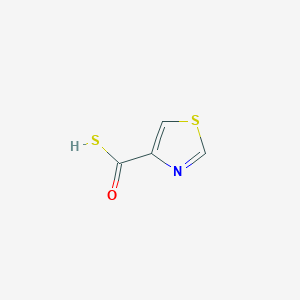 molecular formula C4H3NOS2 B12919486 1,3-thiazole-4-carbothioic S-acid CAS No. 79582-99-3